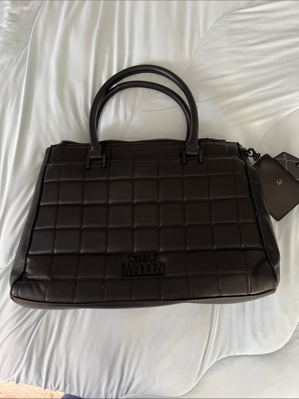 Steve Madden Quilted Tote in Black